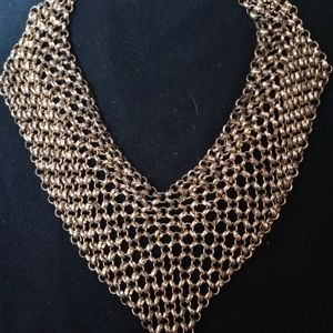 Heavy, Braided, Gold Colored Rings, Necklace